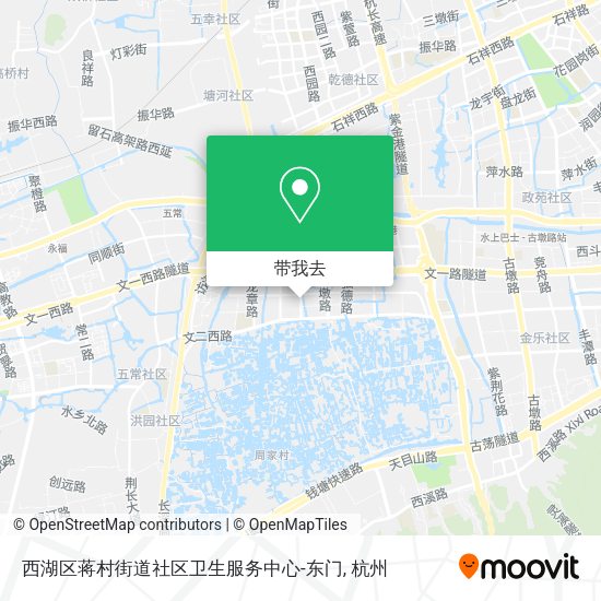 西湖区蒋村街道社区卫生服务中心-东门地图
