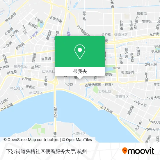 下沙街道头格社区便民服务大厅地图