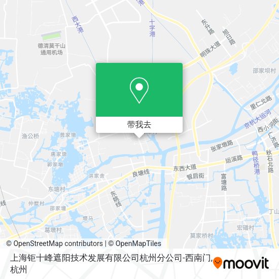 上海钜十峰遮阳技术发展有限公司杭州分公司-西南门地图