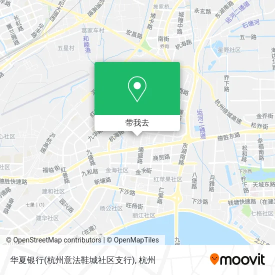 华夏银行(杭州意法鞋城社区支行)地图