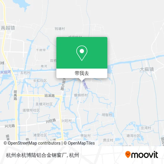 杭州余杭博陆铝合金钢窗厂地图