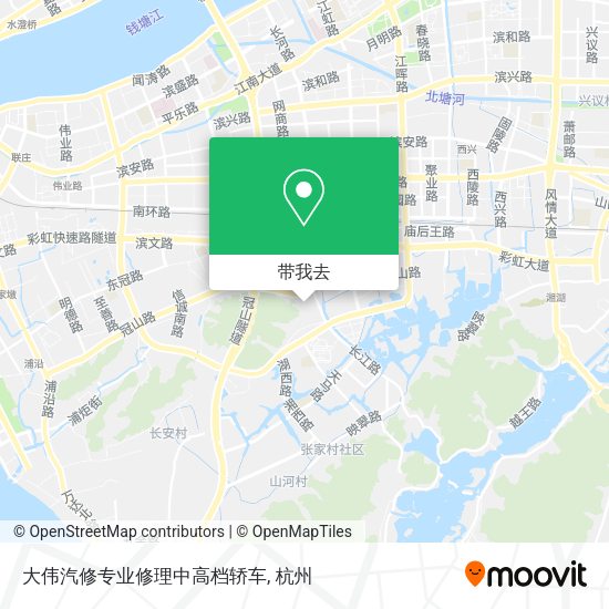 大伟汽修专业修理中高档轿车地图