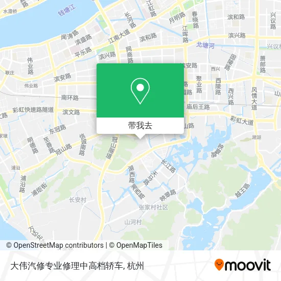 大伟汽修专业修理中高档轿车地图