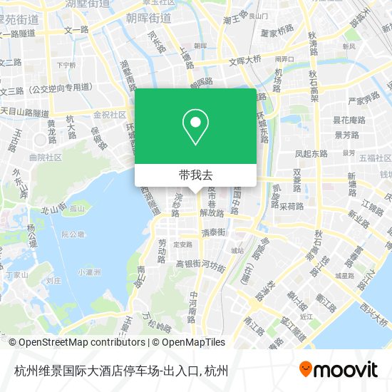 杭州维景国际大酒店停车场-出入口地图