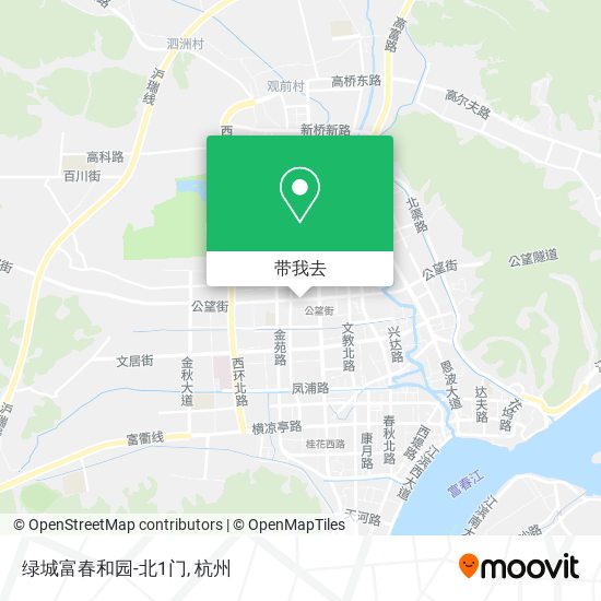 绿城富春和园-北1门地图