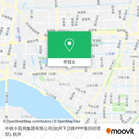 中铁十四局集团有限公司(杭州下沙路PPP项目经理部)地图