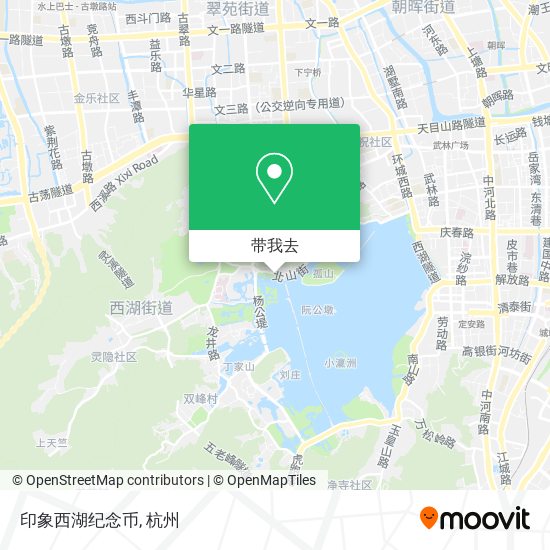 印象西湖纪念币地图
