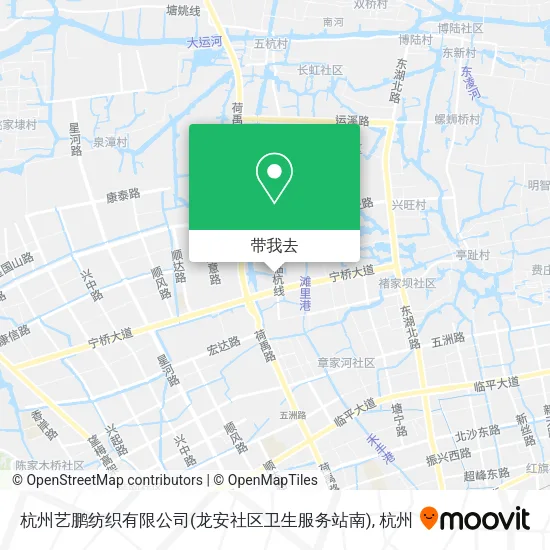 杭州艺鹏纺织有限公司(龙安社区卫生服务站南)地图
