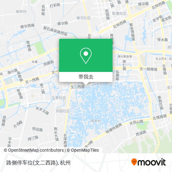 路侧停车位(文二西路)地图