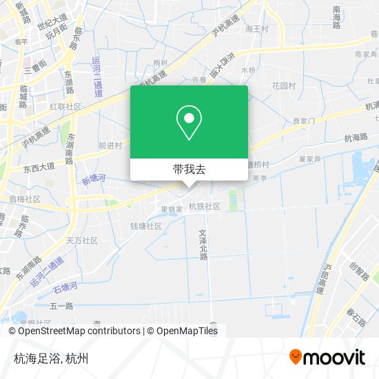 杭海足浴地图