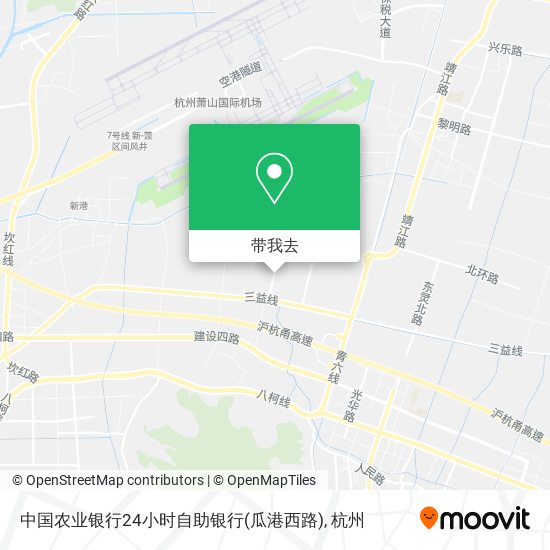 中国农业银行24小时自助银行(瓜港西路)地图