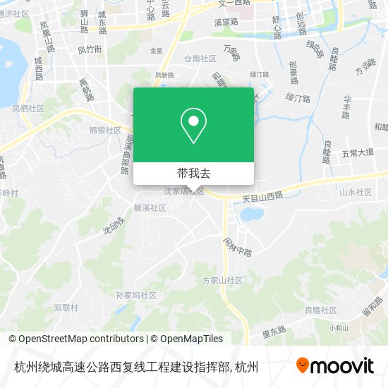杭州绕城高速公路西复线工程建设指挥部地图