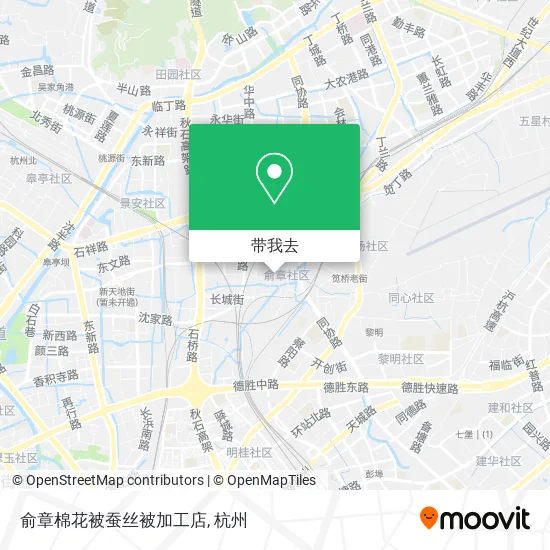 俞章棉花被蚕丝被加工店地图