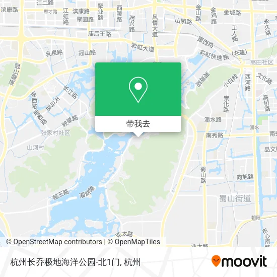 杭州长乔极地海洋公园-北1门地图