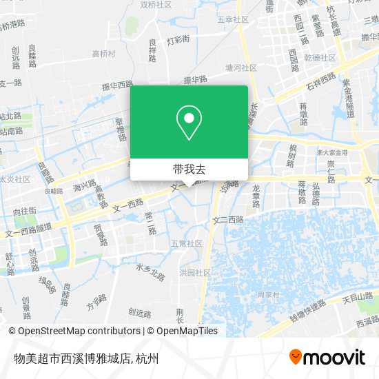 物美超市西溪博雅城店地图