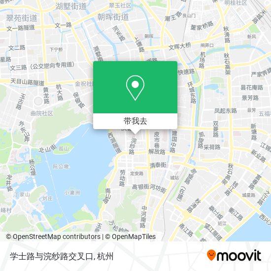 学士路与浣纱路交叉口地图