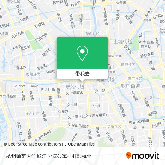 杭州师范大学钱江学院公寓-14幢地图