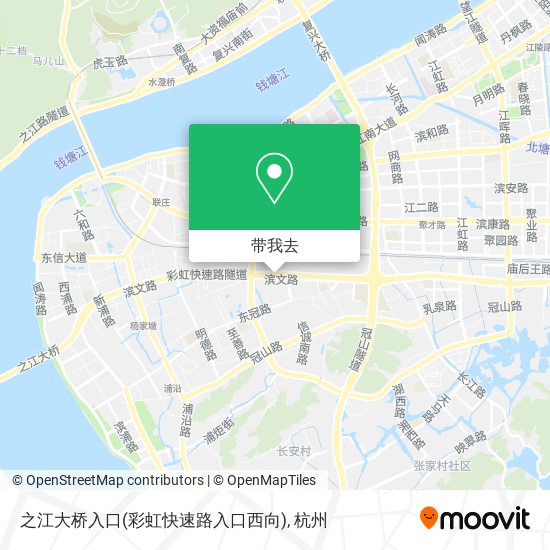 之江大桥入口(彩虹快速路入口西向)地图