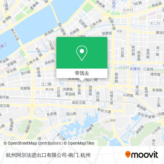 杭州阿尔法进出口有限公司-南门地图