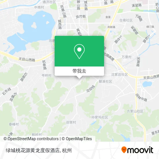 绿城桃花源黄龙度假酒店地图