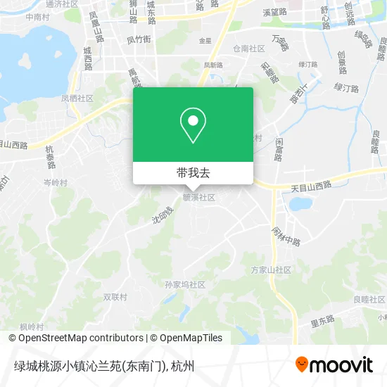 绿城桃源小镇沁兰苑(东南门)地图