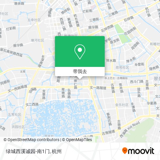 绿城西溪诚园-南1门地图