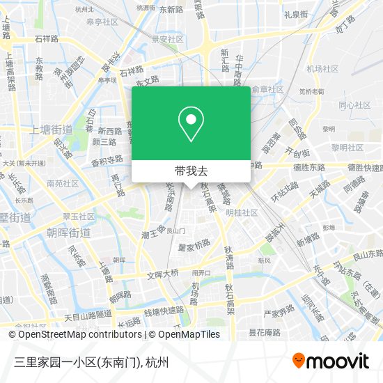 三里家园一小区(东南门)地图