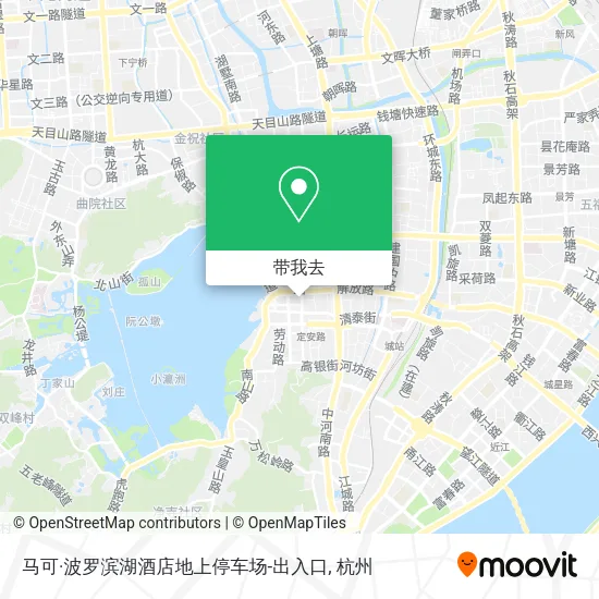 马可·波罗滨湖酒店地上停车场-出入口地图