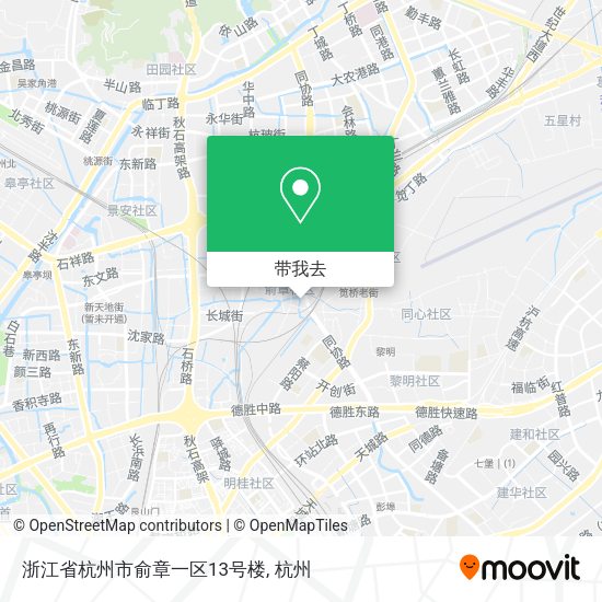 浙江省杭州市俞章一区13号楼地图