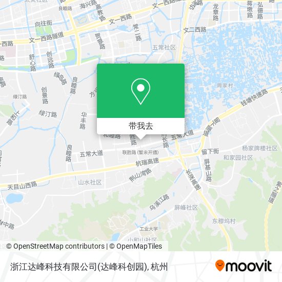 浙江达峰科技有限公司(达峰科创园)地图