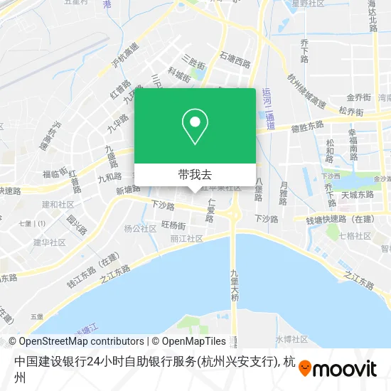 中国建设银行24小时自助银行服务(杭州兴安支行)地图