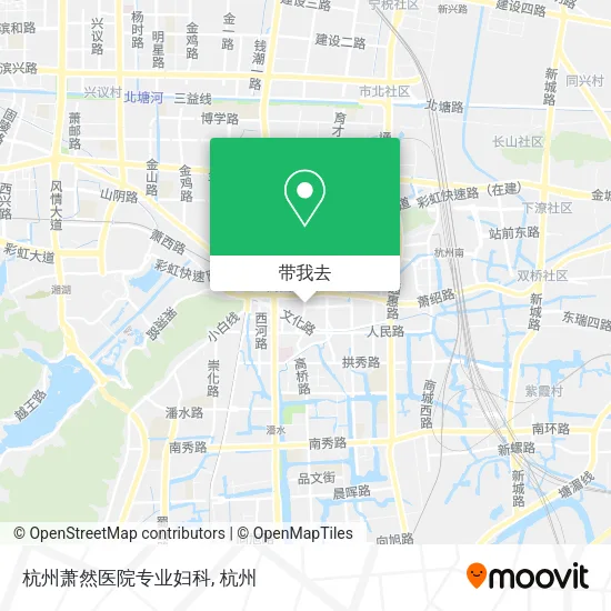 杭州萧然医院专业妇科地图