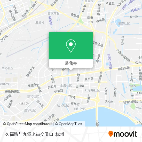 久福路与九堡老街交叉口地图