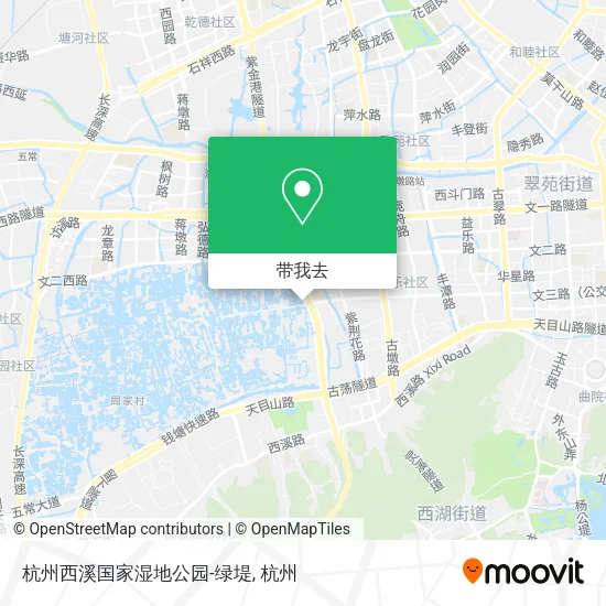 杭州西溪国家湿地公园-绿堤地图