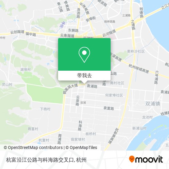 杭富沿江公路与科海路交叉口地图