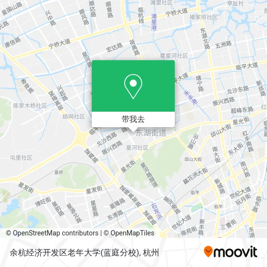 余杭经济开发区老年大学(蓝庭分校)地图