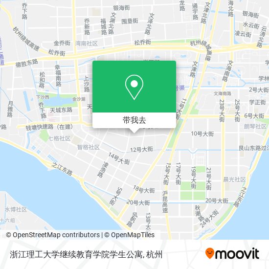 浙江理工大学继续教育学院学生公寓地图