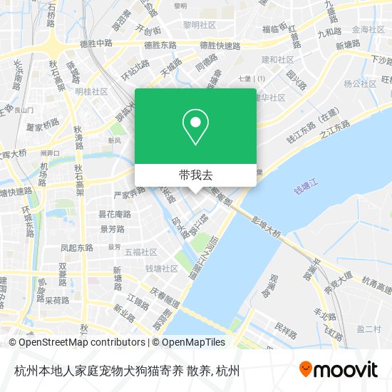 杭州本地人家庭宠物犬狗猫寄养 散养地图
