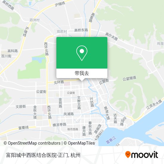 富阳城中西医结合医院-正门地图