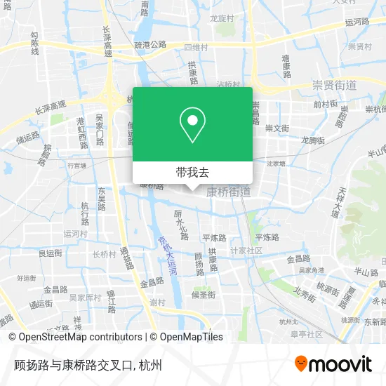 顾扬路与康桥路交叉口地图