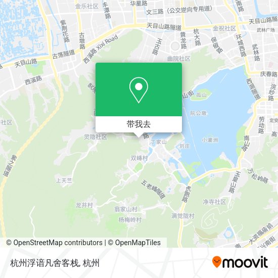 杭州浮谙凡舍客栈地图