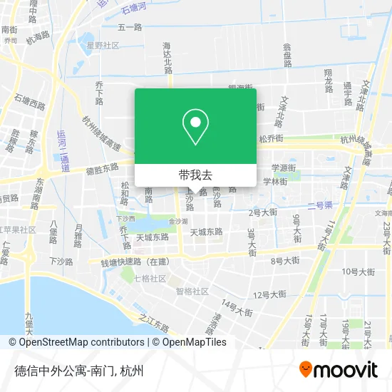 德信中外公寓-南门地图