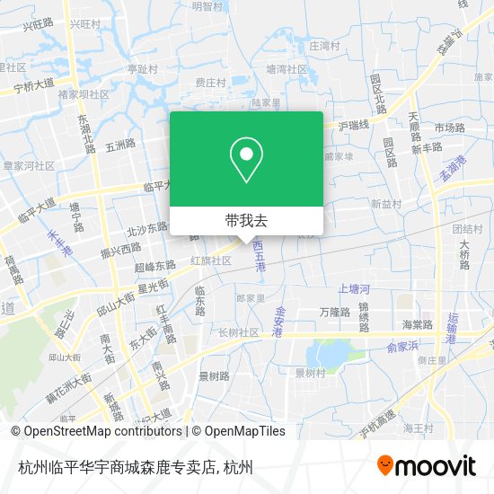 杭州临平华宇商城森鹿专卖店地图