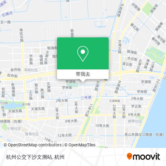 杭州公交下沙文溯站地图