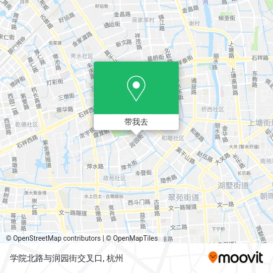 学院北路与润园街交叉口地图