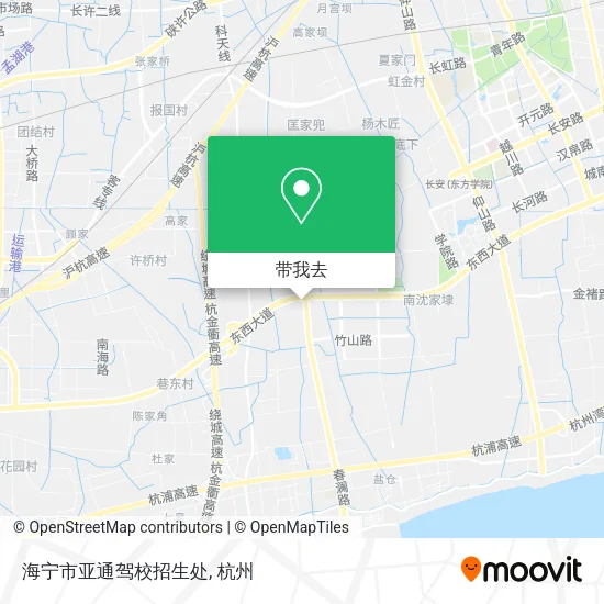 海宁市亚通驾校招生处地图