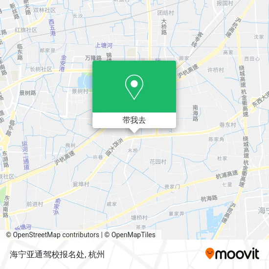 海宁亚通驾校报名处地图