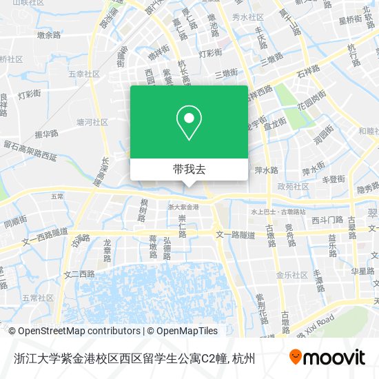 浙江大学紫金港校区西区留学生公寓C2幢地图