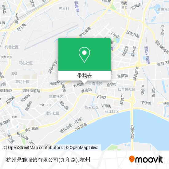 杭州鼎雅服饰有限公司(九和路)地图