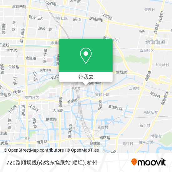 720路顺坝线(南站东换乘站-顺坝)地图